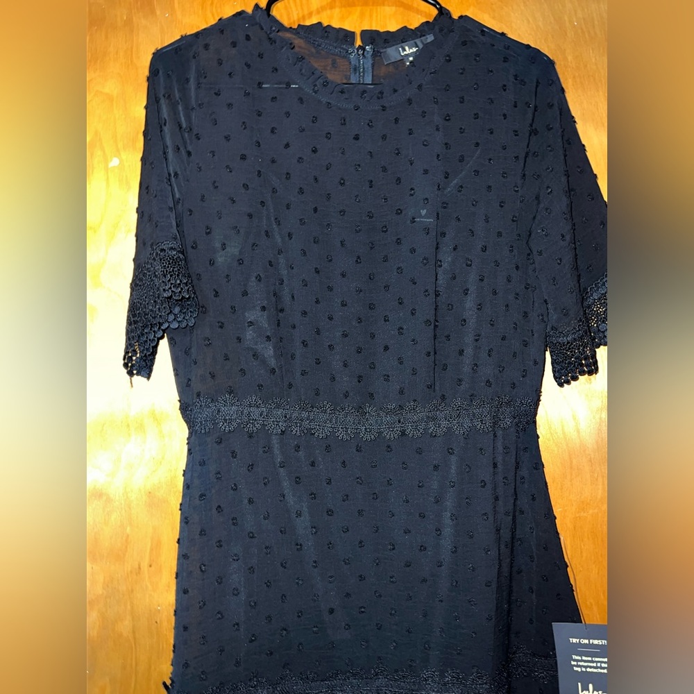 LULUS Dreaming of You Black Swiss Dot Midi Dress
Lulus